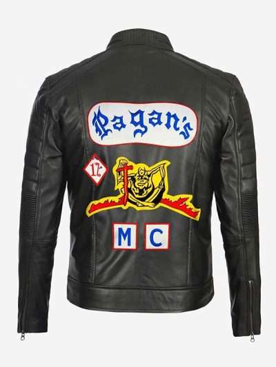 Pagan Motorcycle Black Leather Jacket