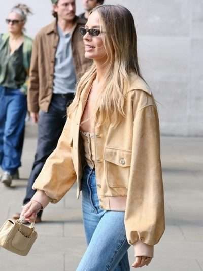 A Big Bold Beautiful Journey Margot Robbie Beige Jacket