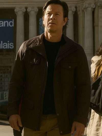Mark Wahlberg The Family Plan 2 Brown Cotton Jacket
