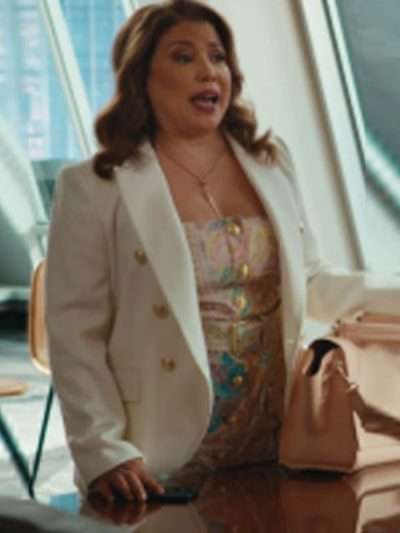 Justina Machado Matlock S02 White Blazer