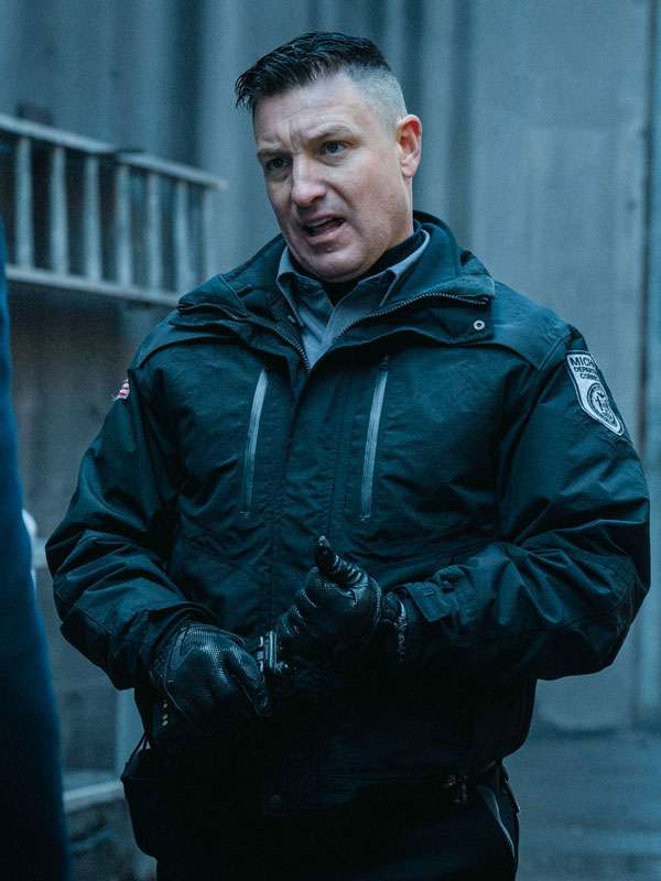 Mayor of Kingstown S04 Lane Garrison Black Police Jacket