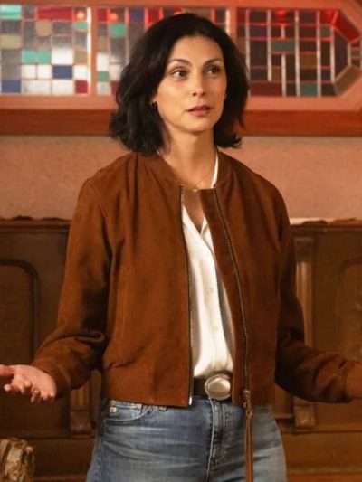 Mickey Fox Sheriff Country Brown Bomber Jacket