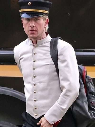 Crime 101 Barry Keoghan White Bell Boy Jacket