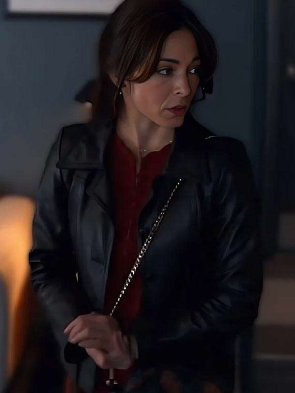 TV Series Murder in a Small Town Cassandra Lee Leather Jacket