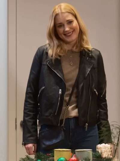 Alexandra Breckenridge My Secret Santa Leather Jacket