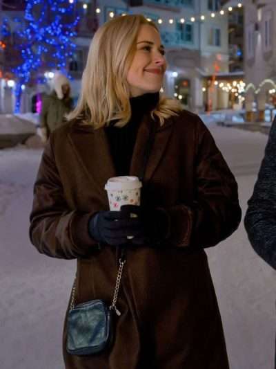 Alexandra Breckenridge My Secret Santa Brown Coat
