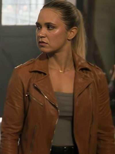 Tuuli Narkle NCIS Sydney S02 Brown Leather Jacket