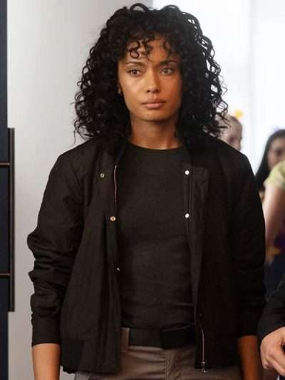 Michelle Mackey NCIS Sydney S02 Black Bomber Jacket