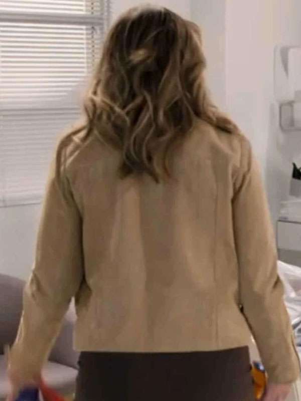 Neighbours 2025 Krista Tanaka Brown Leather Jacket