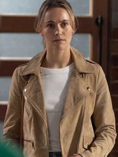 Krista Sinclair Neighbours Suede Leather Jacket