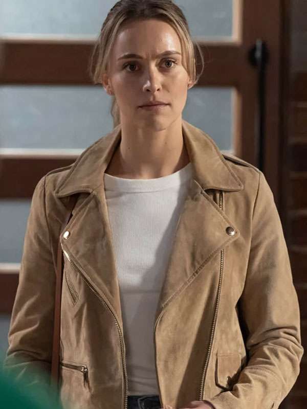 Krista Sinclair Neighbours Suede Leather Jacket