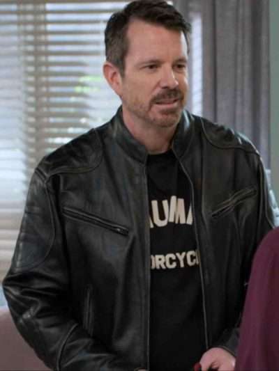 Brett Whittingham Neighbours Black Leather Jacket
