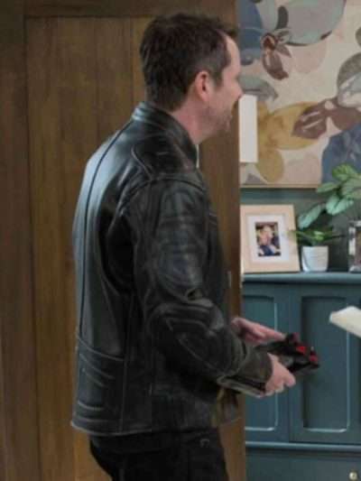 Brett Whittingham Neighbours Black Leather Jacket