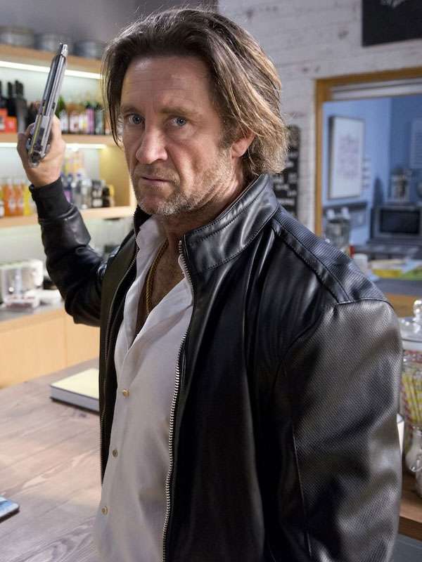 Neighbours Frank Magree Black Leather Jacket