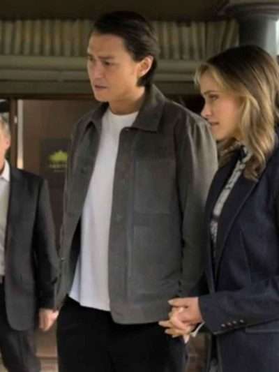 Neighbours Leo Tanaka Grey Suede Leather Jacket