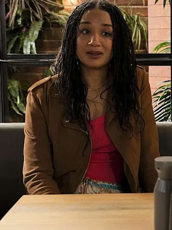Neighbours Remi Varga-Murphy Brown Biker Leather Jacket