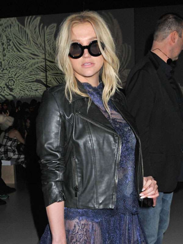 NYF Kesha Black Leather Jacket