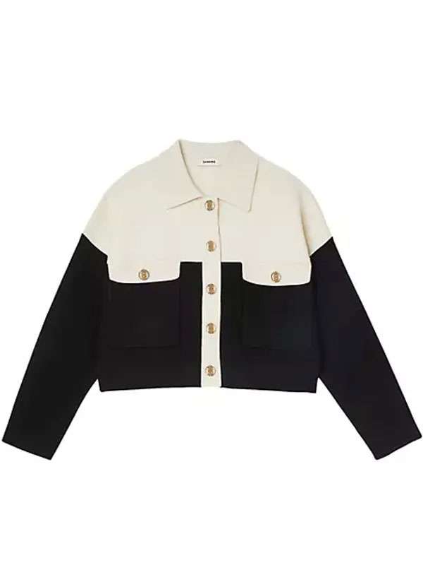 Nobody Wants This Jackie Tohn Black and White Wool Jacket