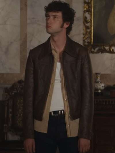 Dominic Sessa Now You See Me 3 Brown Leather Jacket