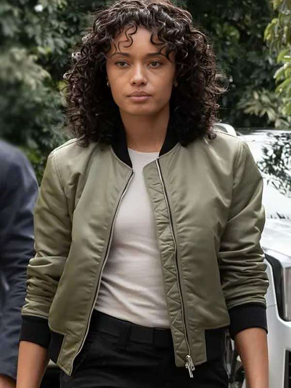 NCIS Sydney 2025 Michelle Mackey Green Bomber Jacket