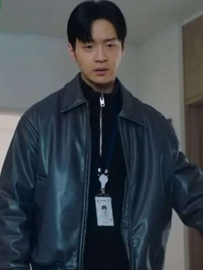 Queen Mantis Jang Dong-yoon Black Leather Jacket