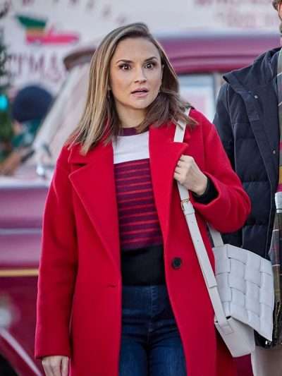 Rachael Leigh Cook Tis the Season to be Merry Red Wool Coat