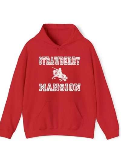 Unisex Strawberry Mansion Red Hoodie