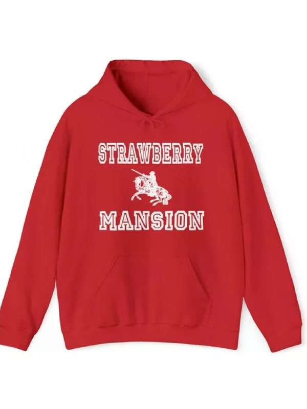 Unisex Strawberry Mansion Red Hoodie