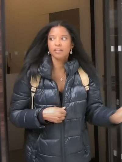 Renée Elise Goldsberry Satisfied Black Puffer Jacket