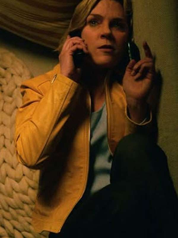 Rhea Seehorn Pluribus S01 Yellow Leather Jacket