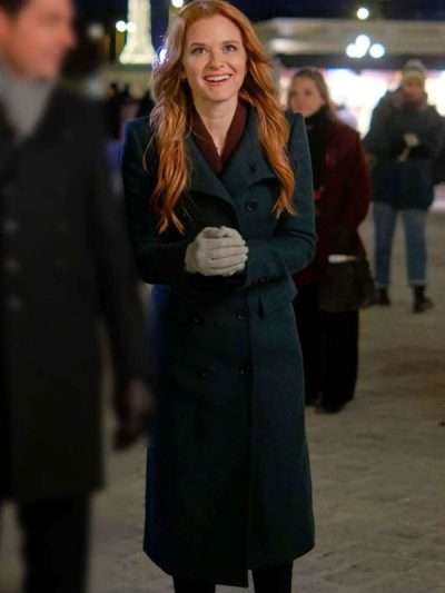 Sarah Drew Christmas in Vienna Green Coat