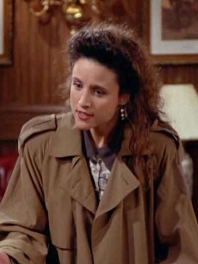 Seinfeld S02 Elaine Benes Brown Cotton Coat