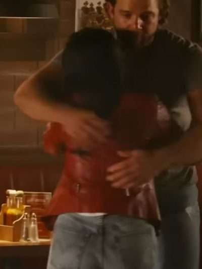 Sheriff Country 2025 Amanda Arcuri Red Leather Jacket