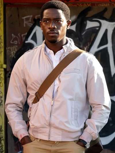 TV Series Snowfall Damson Idris White Bomber Jacket