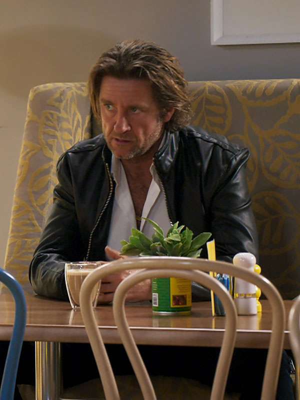 Neighbours Frank Magree Black Leather Jacket
