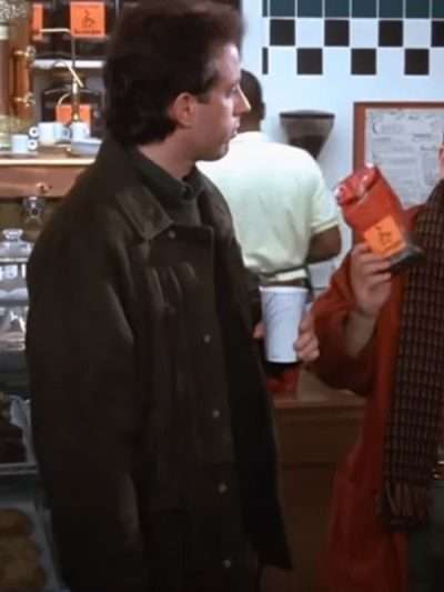 TV Series Seinfeld S08 Jerry Seinfeld Brown Cotton Jacket