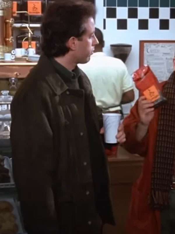 TV Series Seinfeld S08 Jerry Seinfeld Brown Cotton Jacket