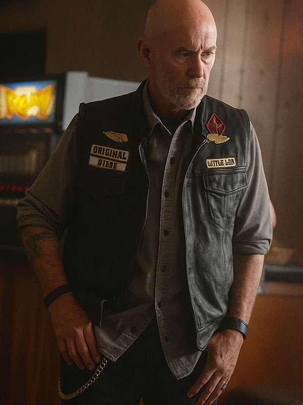 Task S01 Jamie McShane Black Leather Vest