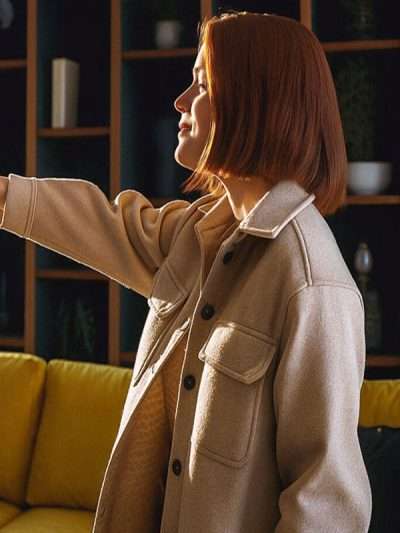 The Astronaut Movie 2025 Sam Walker White Wool Jacket