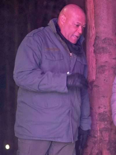 The Astronaut 2025 Laurence Fishburne Grey Cotton Jacket