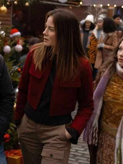 Michelle Monaghan The Family Plan 2 Red Jacket