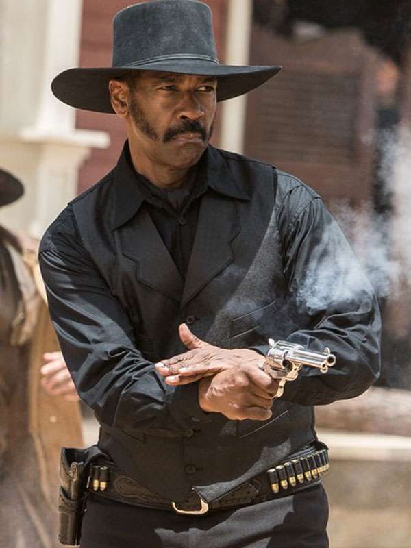Movie The Magnificent Seven Denzel Washington Black Vest