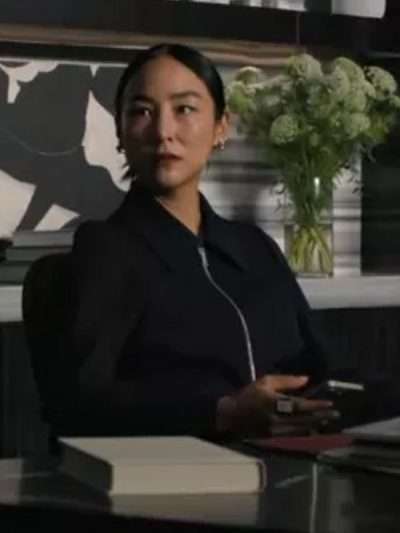 The Morning Show 2025 Stella Bak Black Bomber Jacket