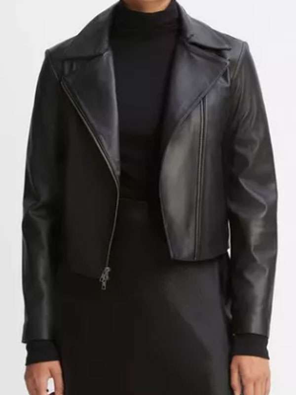 The Morning Show 2025 Bradley Jackson Black Leather Jacket