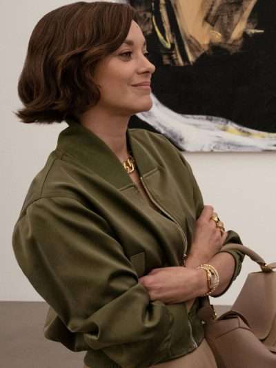 The Morning Show S04 Celine Dumont Green Bomber Jacket