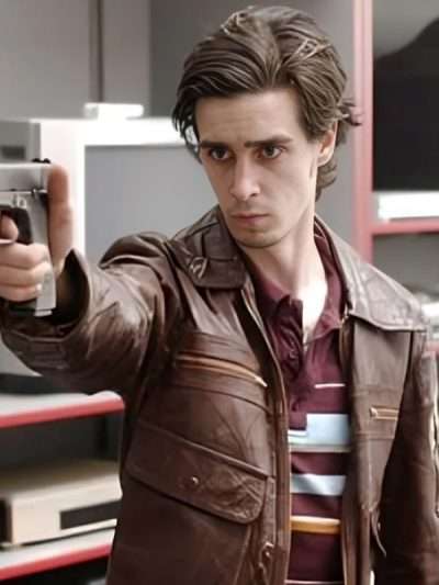 The Wire S02 James Ransone Brown Leather Jacket