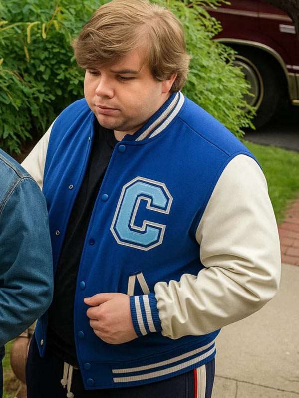 This Too Shall Pass 2025 Chris White and Blue Varsity Jacket