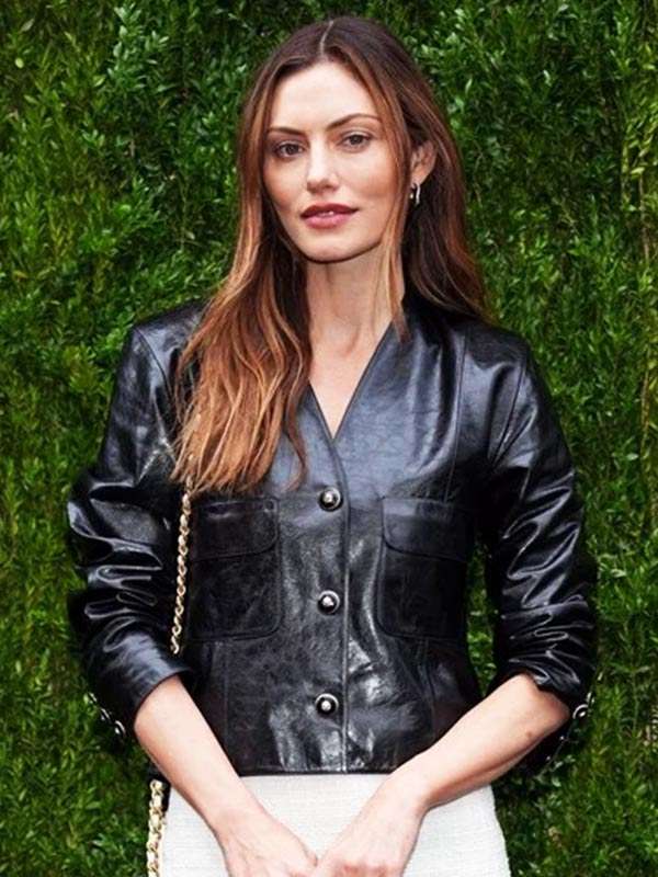 Through Her Lens 2025 Phoebe Tonkin Black Leather Jacket