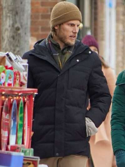 Tis the Season to Be Merry Adam Puffer Black Jacket
