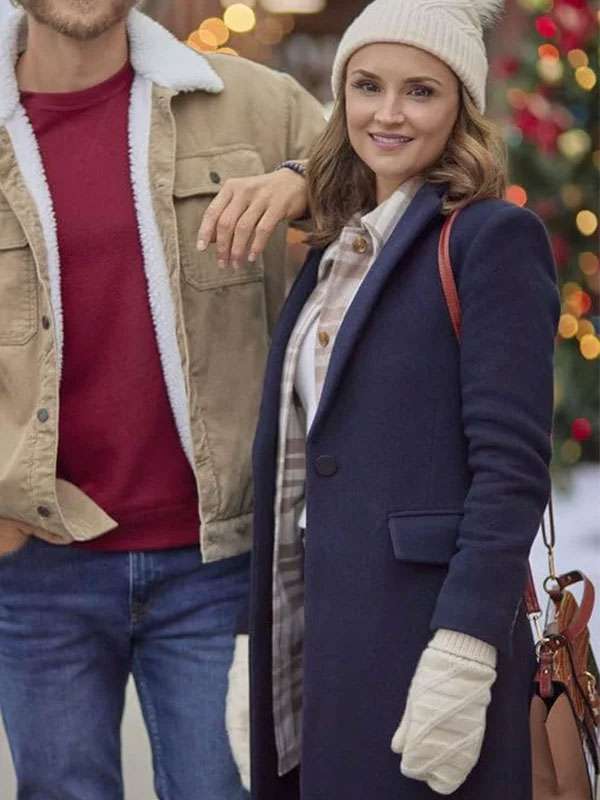 Tis the Season to be Merry Merry Griffin Blue Trench Coat